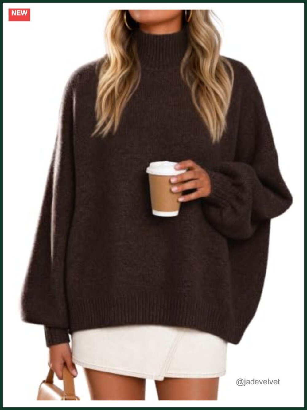 ZESICA Women's Fall Winter Long Sleeve Turtleneck Oversized Sweaters